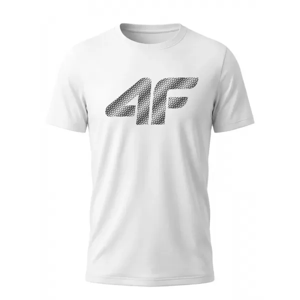  Tricou pentru bărbați 4F WMM00TTSHM3342 ALB 