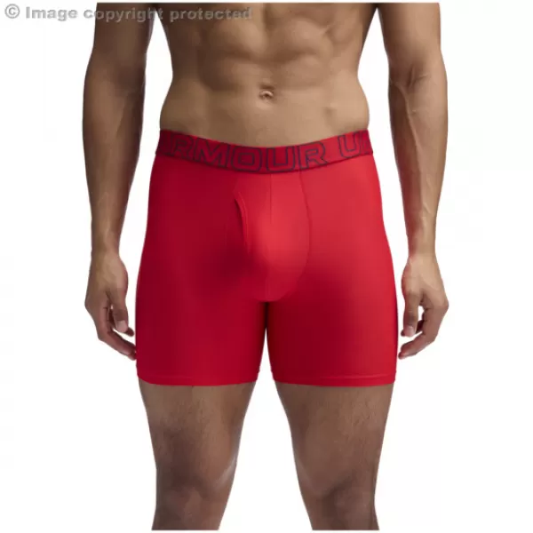  Boxeri pentru bărbați UNDER ARMOUR UA PERFORMANCE TECH MESH - SOLID 6 -3PK 1383884-600 ROŞU 