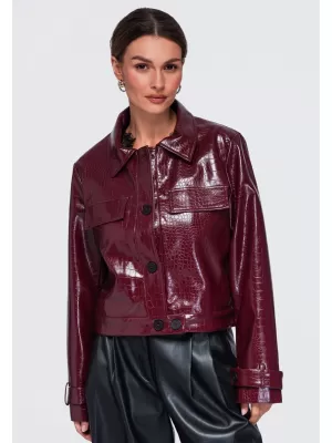 Geaca de dama OMBRE OW-JAFL-0145 BURGUNDIA