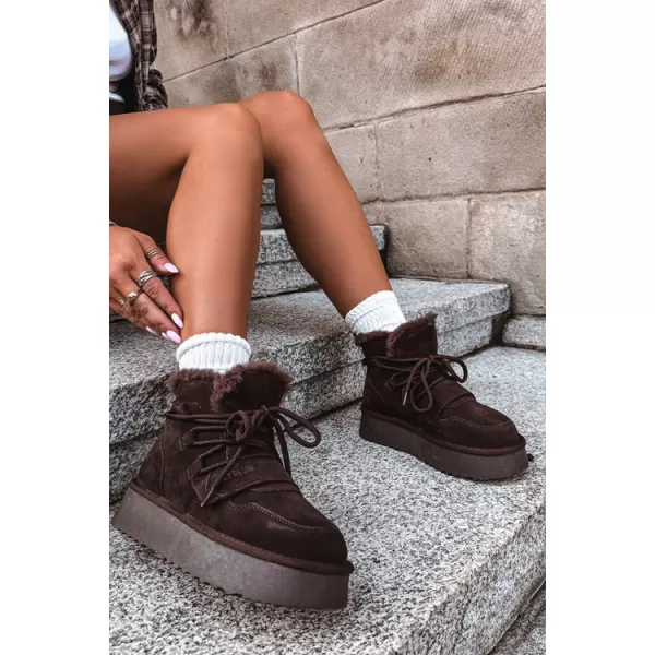  Oameni de zăpadă pentru femei BIG STAR SHOES UU274316 UMBRE MARO/BEJ 