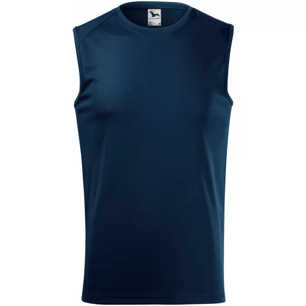  Maieu sport pentru bărbați MALFINI BREEZE 820 ALBASTRU MARIN 