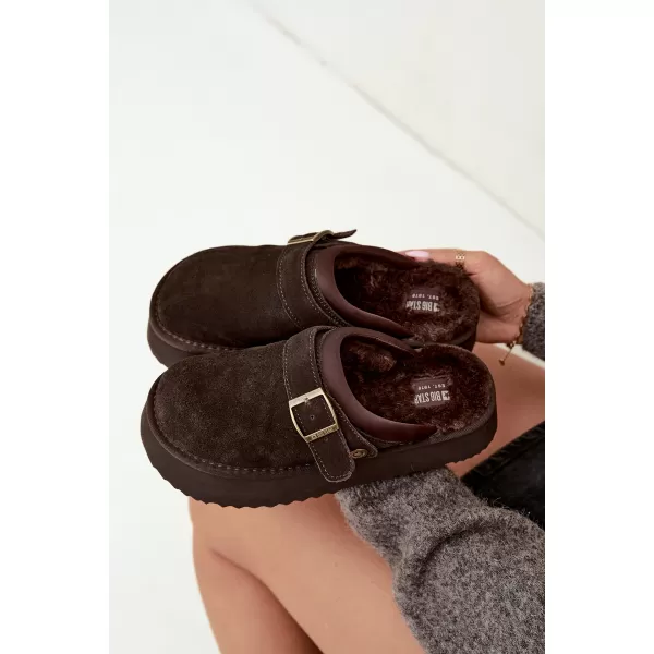  Papuci de damă BIG STAR SHOES UU274697 MARO/BEJ 