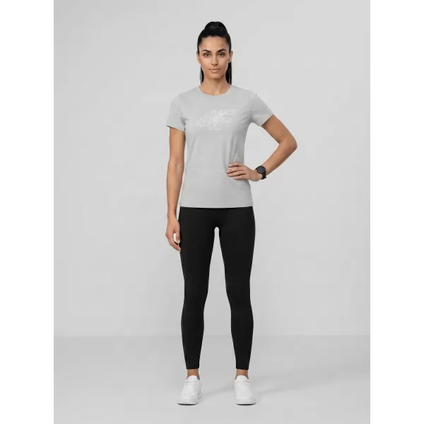  Tricou pentru femei 4F WMM00TTSHF3309 MELANGE GRI DESCHIS RECE 