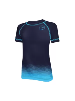 Tricou funcțional pentru copii cu mâneci scurte WAMU MOZAIKA ALBASTRU ÎNCHIS