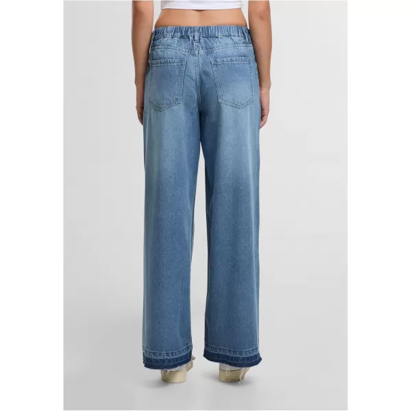 Pantaloni de dama URBAN CLASSICS TB7712 ALBASTRU MEDIU PROFUND SPĂLAT 