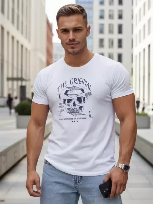 Tricou pentru bărbați DSTREET RX5379 ALB