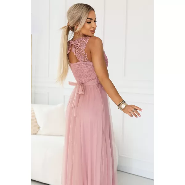  Rochie NUMOCO 672-2 ROZ PUDRA 