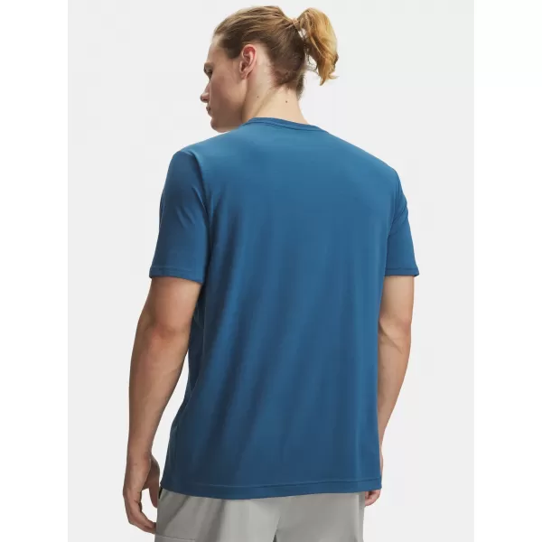  Tricou pentru bărbați UNDER ARMOUR M 60/40S ARMOR GLOBE SS 6009261-498 ALBASTRU 