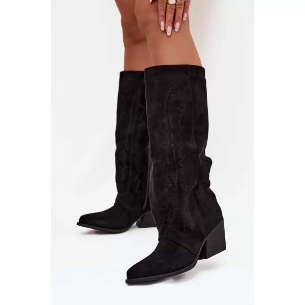  Cizme de cowboy de damă BOTO LQ-160 NEGRU 