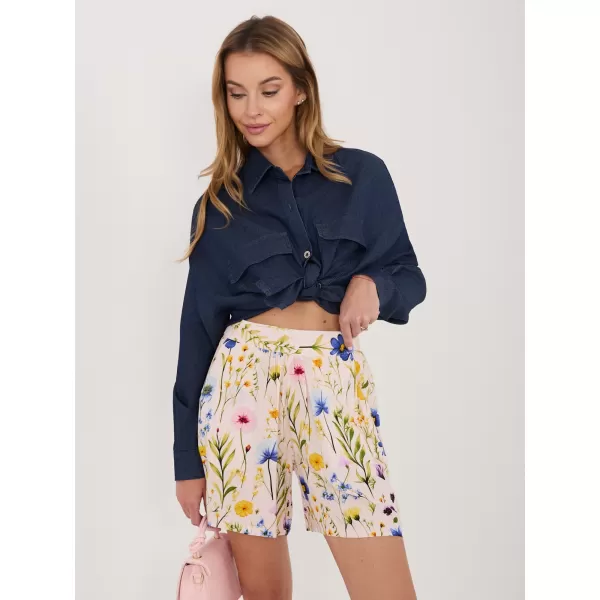  Pantaloni scurți de damă SUBLEVEL D73771M62489KD ROZ APRINS 