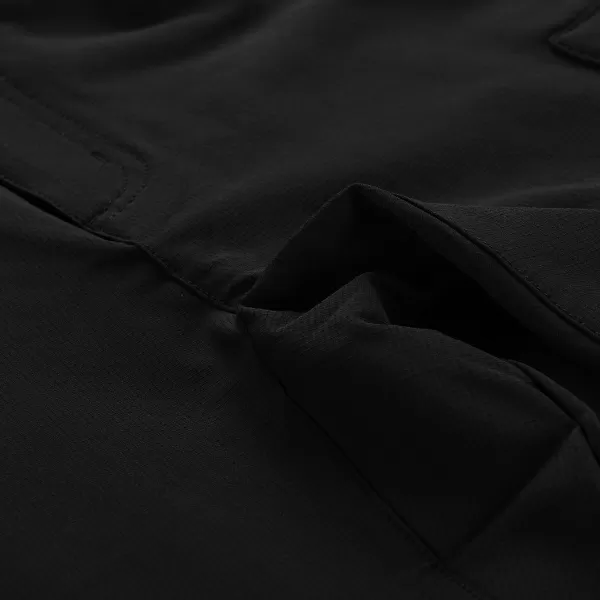  Pantaloni softshell pentru bărbați ALPINE PRO CORB NEGRU 