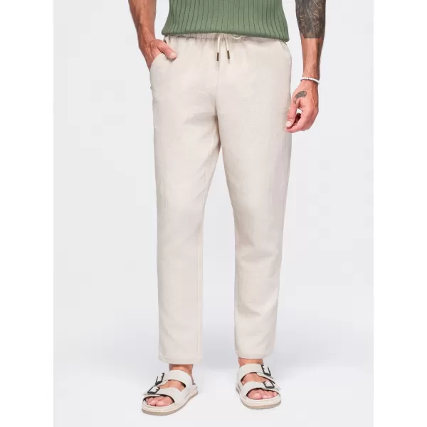  Pantaloni pentru bărbați OMBRE OM-PACP-0310 APROAPE ALB 