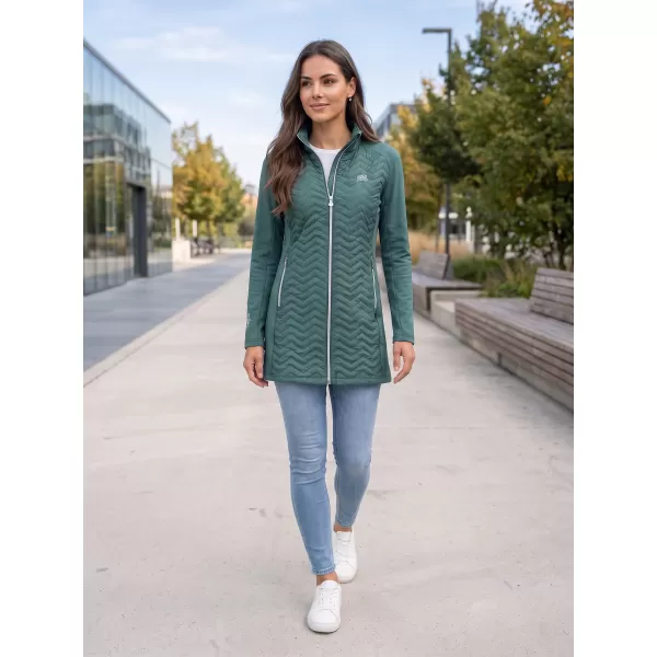  Palton hibrid de damă ALTISPORT IRYSA VERDE ÎNCHIS 