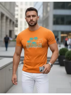 Tricou pentru bărbați DSTREET NX5020R PORTOCALE