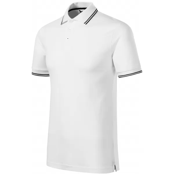  Tricou pentru bărbați cu guler MALFINI FOCUS 232 ALB 