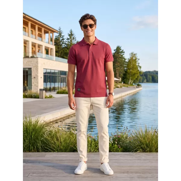  Tricou pentru bărbați cu guler ALTISPORT NP/ALMST90601 BURGUNDIA 