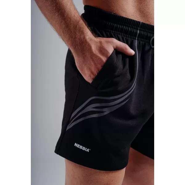  Pantaloni scurți de antrenament supradimensionați NEBBIA PRIMAL 876 NEGRU 