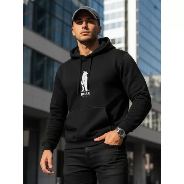  Hanorac pentru bărbați DSTREET NX0062B-BK NEGRU 