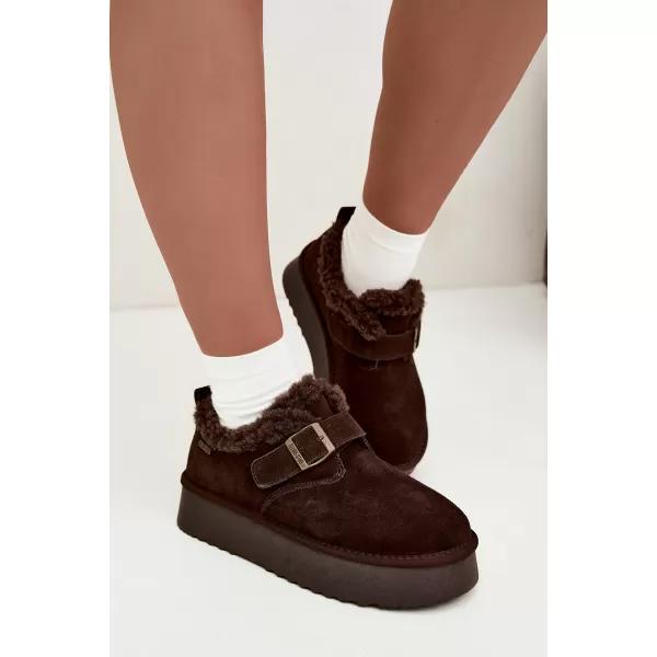  Oameni de zăpadă pentru femei BIG STAR SHOES UU274319 MARO/BEJ 