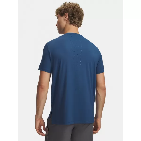  Tricou pentru bărbați UNDER ARMOUR VELOCITI PRO SHORTSLEEVE 6009506-498 ALBASTRU 