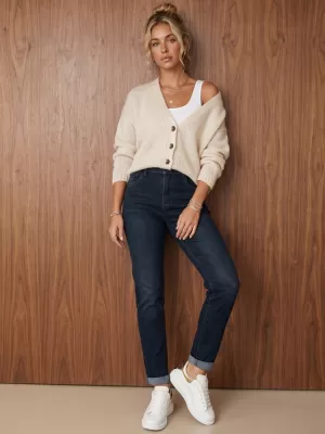 Pantaloni de dama DSTREET UY3249 ALBASTRU ÎNCHIS