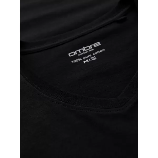  Tricou pentru bărbați OMBRE OM-TSBS-0281 NEGRU 
