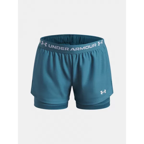  Pantaloni scurți pentru fete UNDER ARMOUR TECH PLAY UP 2N1 SHORT 6004985-466 ALBASTRU 