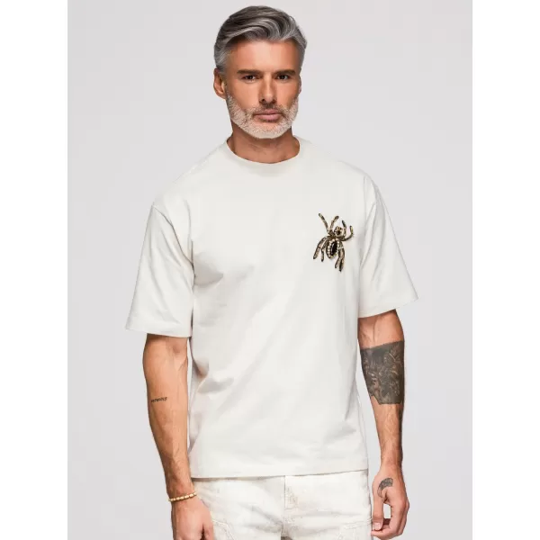  Tricou pentru bărbați OMBRE OM-TSCT-0277 APROAPE ALB 