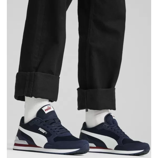  Cizme PUMA ST RUNNER V4 MESH 39966602 CLUB NAVY/ CLUB NAVY/PUMA WHITE/TEAM REGAL RED/PLATINUM GREY 