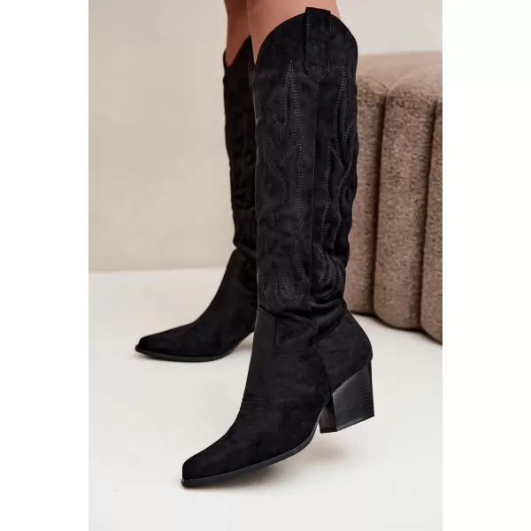  Cizme de dama BOTO 9697A-1 NEGRU 