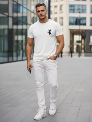 Tricou pentru bărbați DSTREET NX5104R-WH ALB