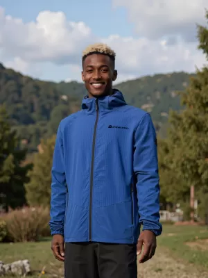 Hanorac cald pentru bărbați ALPINE PRO HURAM ALBASTRU CLASIC