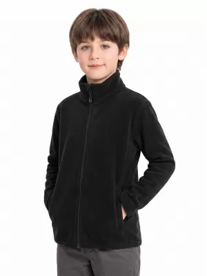 Hanorac fleece pentru copii ALPINE PRO SIUSO 4 NEGRU