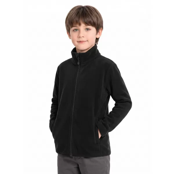  Hanorac fleece pentru copii ALPINE PRO SIUSO 4 NEGRU 