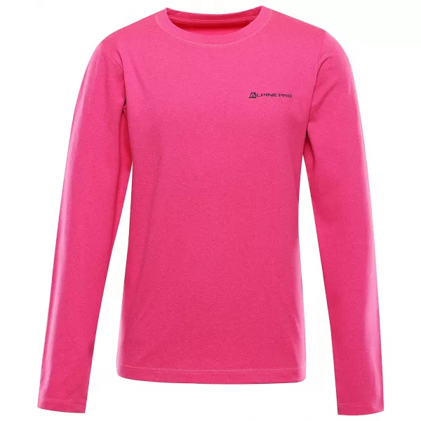  Tricou pentru copii cu uscare rapidă ALPINE PRO LOUSO STRĂLUCIRE ROZ 