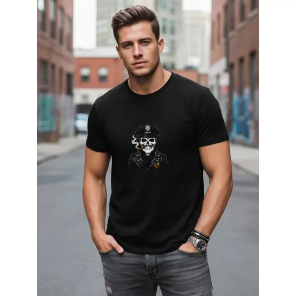  Tricou pentru bărbați DSTREET NX0128R-BK NEGRU 
