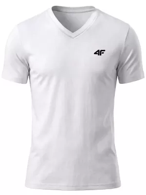 Tricou pentru bărbați 4F WMM00TTSHM3339 ALB