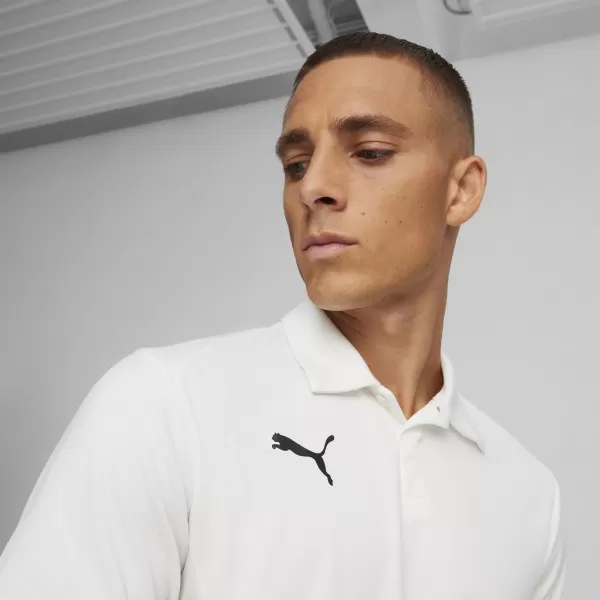  Tricou pentru bărbați cu guler PUMA TEAMGOAL POLO 658771-04 PUMA ALB/NEGRU/GRI PENE 