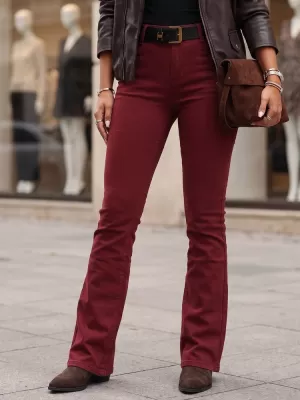 Pantaloni de dama DSTREET UY3111 CLARET
