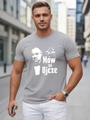 Tricou pentru bărbați DSTREET NX5145R-SL GRI DESCHIS