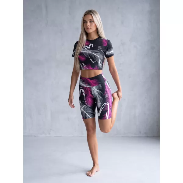  Jambiere premium pentru genunchi pentru femei (marimi noi) ALTISPORT VOJ/ALW001LEG06 NEGRU/ROZ 