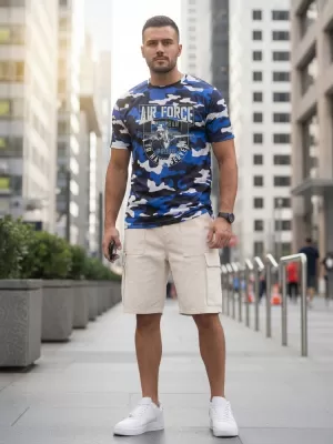 Tricou pentru bărbați DSTREET NX2001R-BL-M ALBASTRU