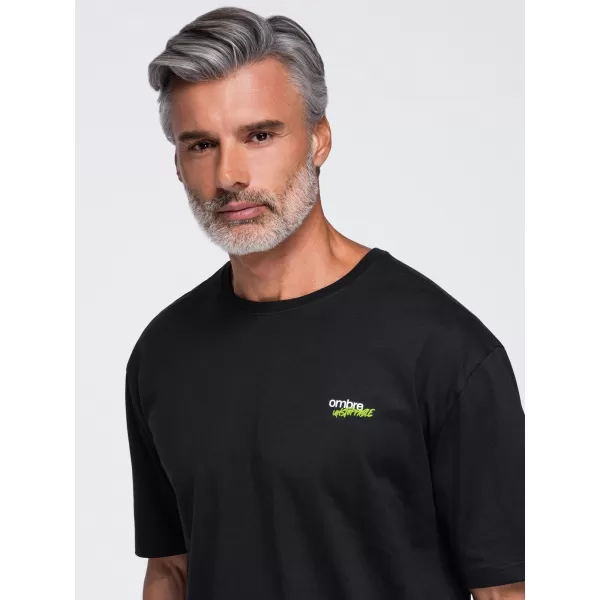  Tricou pentru bărbați OMBRE OM-TSPT-0284 NEGRU 