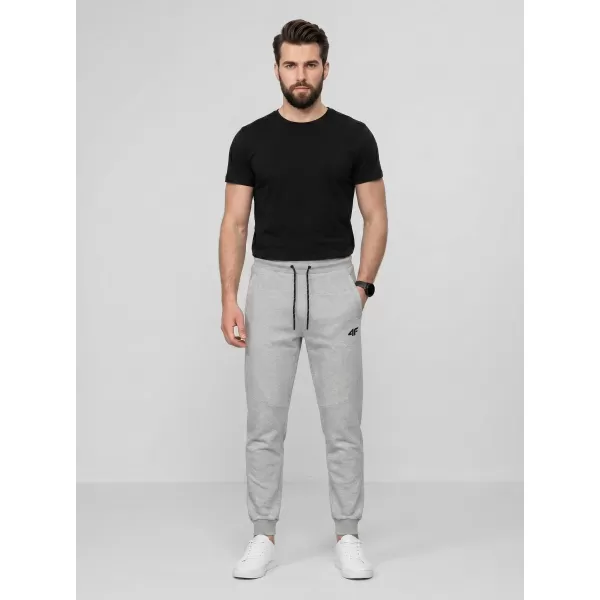  Pantaloni pentru bărbați 4F WMM00TTROM1676 MELANGE GRI DESCHIS RECE 
