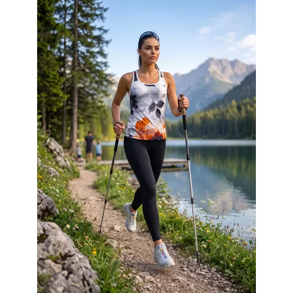  Maieu premium funcțional pentru femei ALTISPORT VOJ/ALW117TIL01 NEGRU-PORTOCALIU 