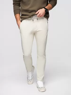 Pantaloni de trening pentru bărbați OMBRE OM-PABS-0304 CREMĂ