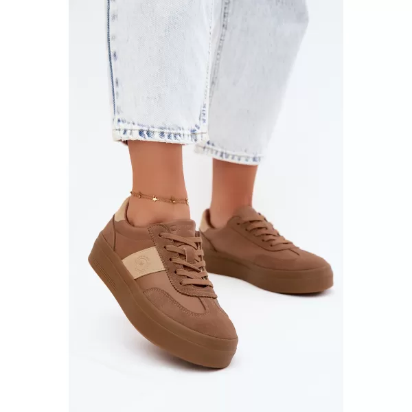 Adidași de damă BIG STAR SHOES UU274015 MARO/BEJ 