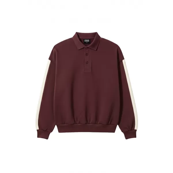  Tricou pentru bărbați cu guler URBAN CLASSICS TB8595-01151 CIREAȘĂ 