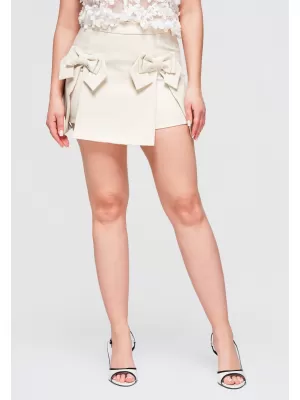 Pantaloni scurți de damă OMBRE OW-ST-E0013 BEJ