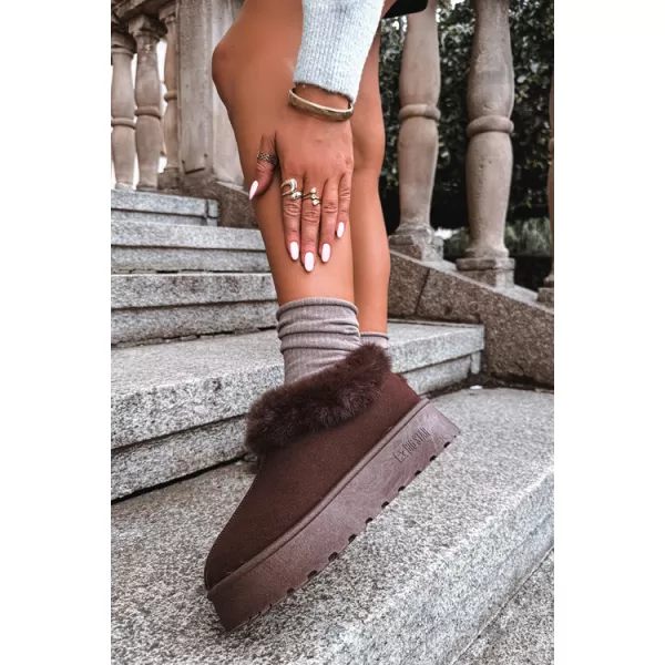  Oameni de zăpadă pentru femei BIG STAR SHOES UU274203 UMBRE MARO/BEJ 